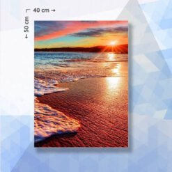 Diamond Painting Pakket Branding Bij Roze Zonsondergang - vierkante steentjes - 40 x 50 cm