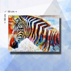Diamond Painting Pakket Zebra - 40 x 50 cm